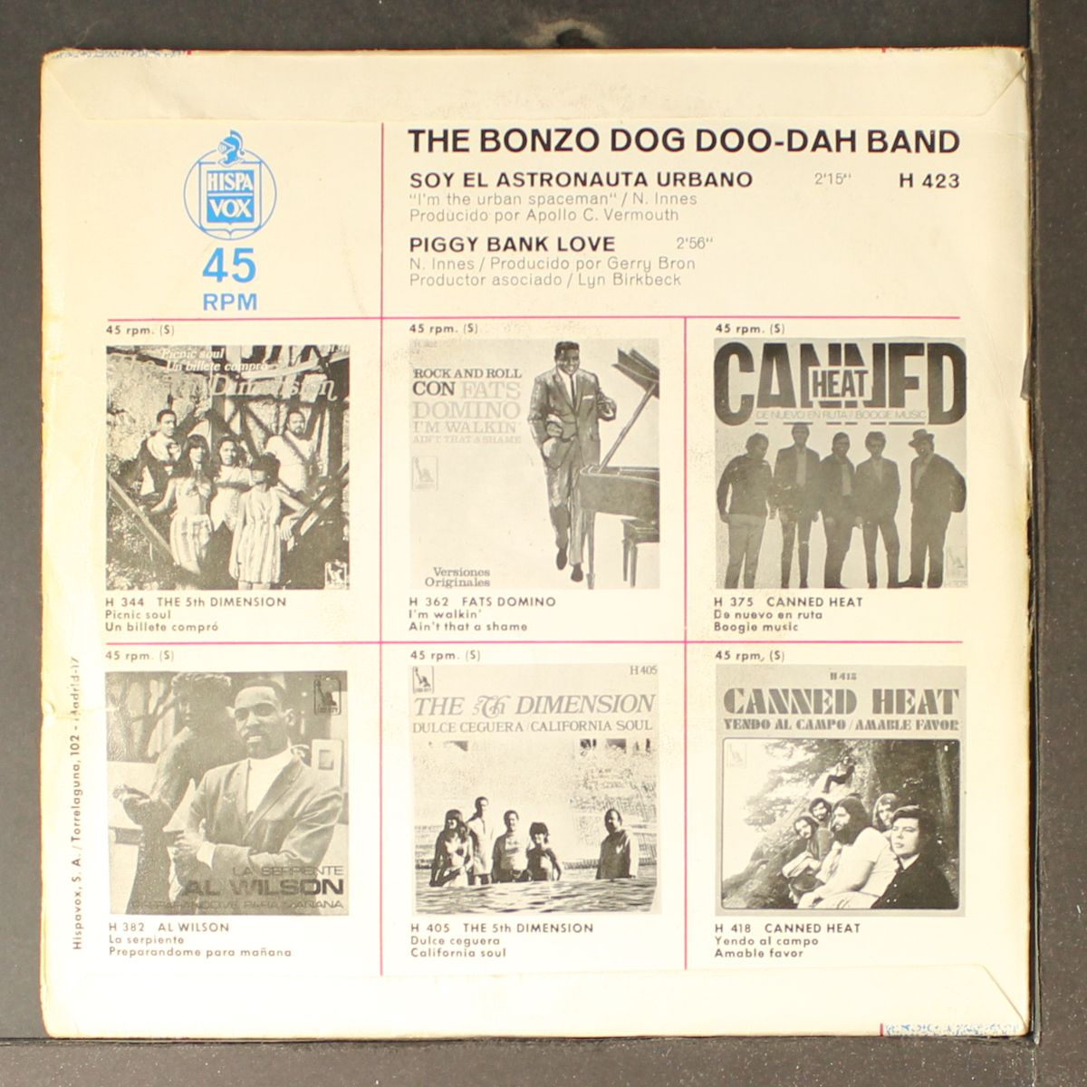 i'm the urban spaceman / piggy bank love by BONZO DOG DOO DAH BAND