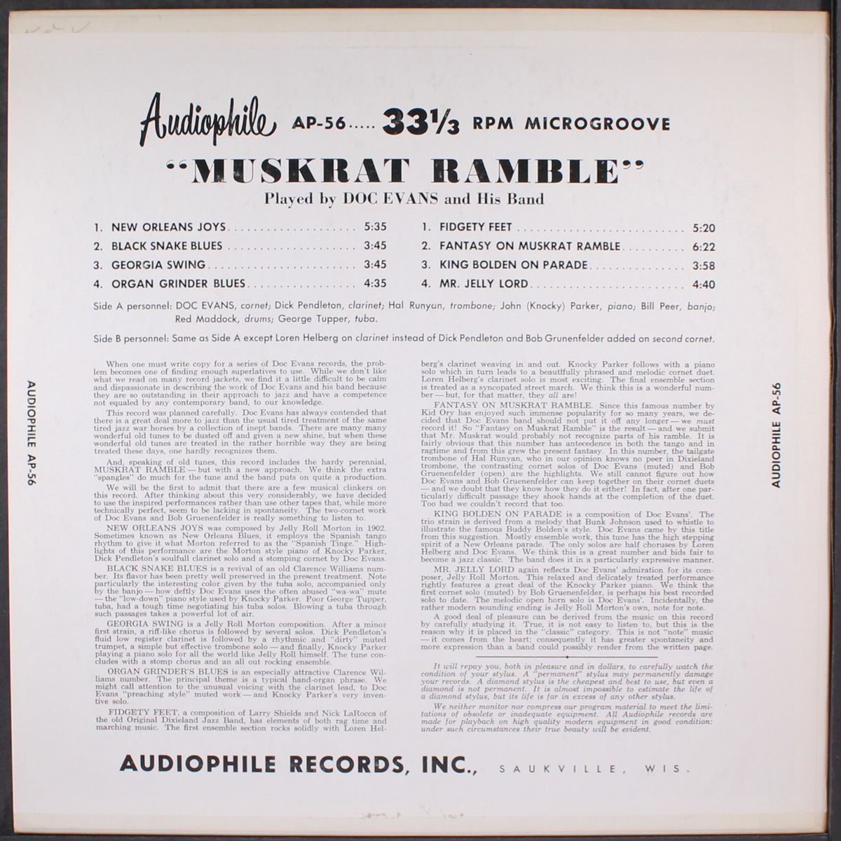 muskrat ramble by DOC EVANS
