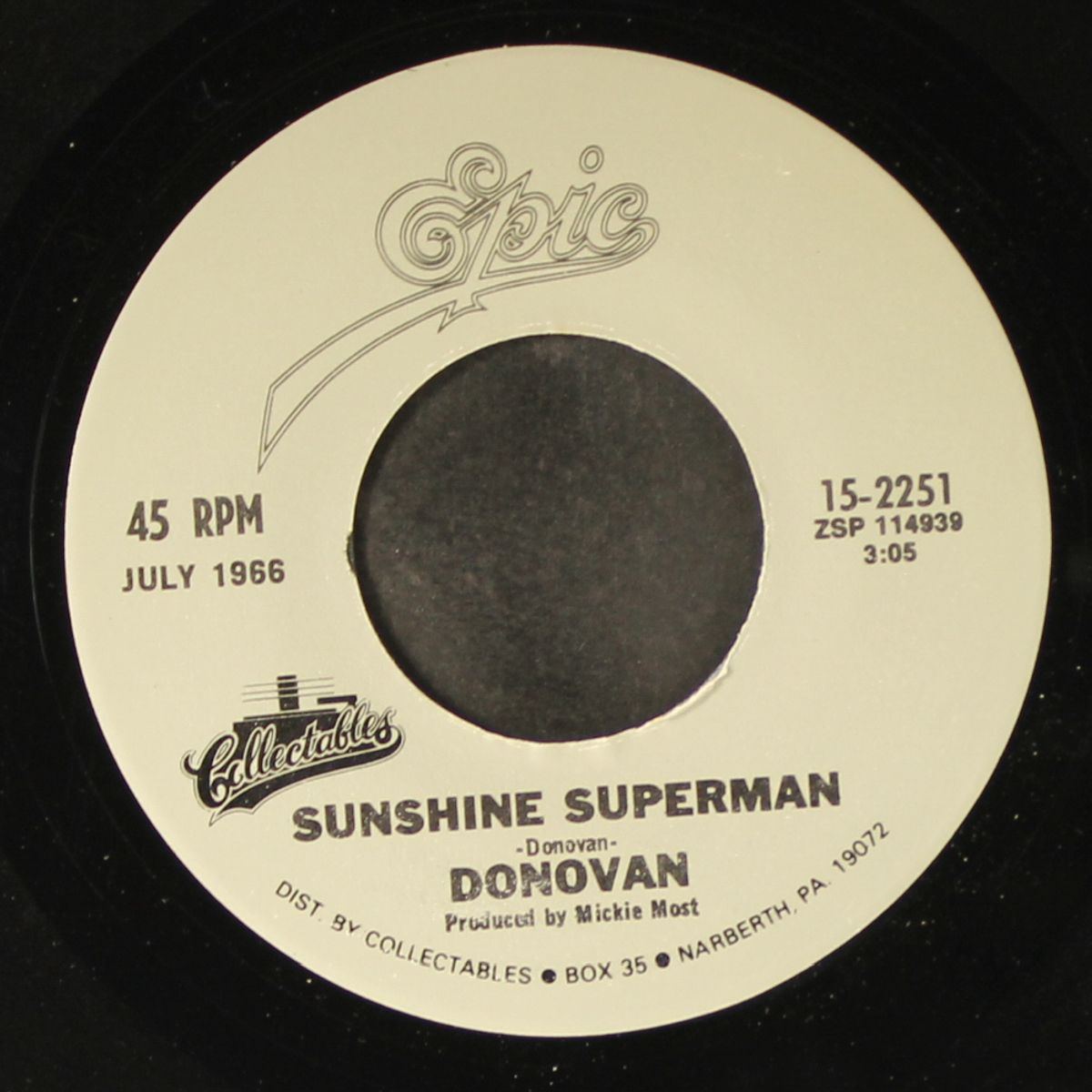 sunshine superman / mellow yellow by DONOVAN