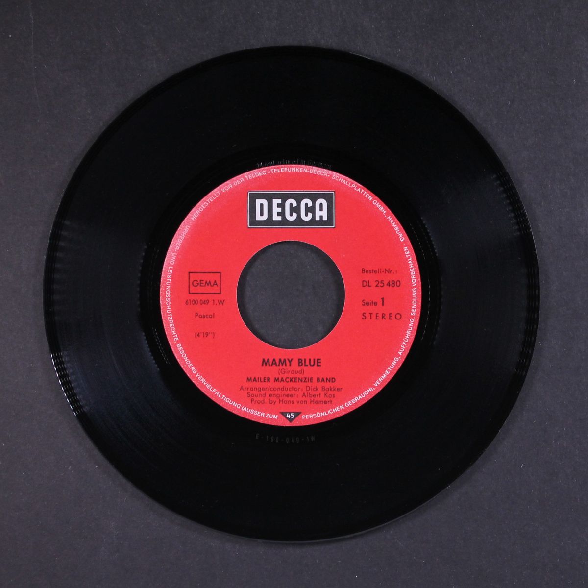 mamy blue / slow down by MAILER MACKENZIE BAND