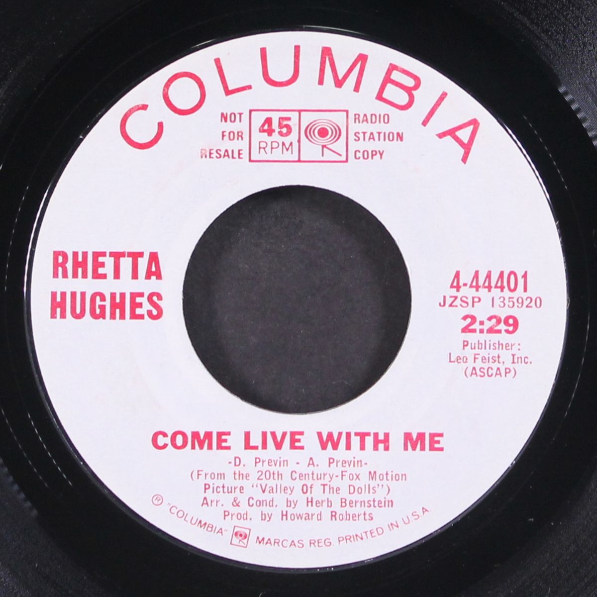 a little bit of sunshine / come live with me by RHETTA HUGHES