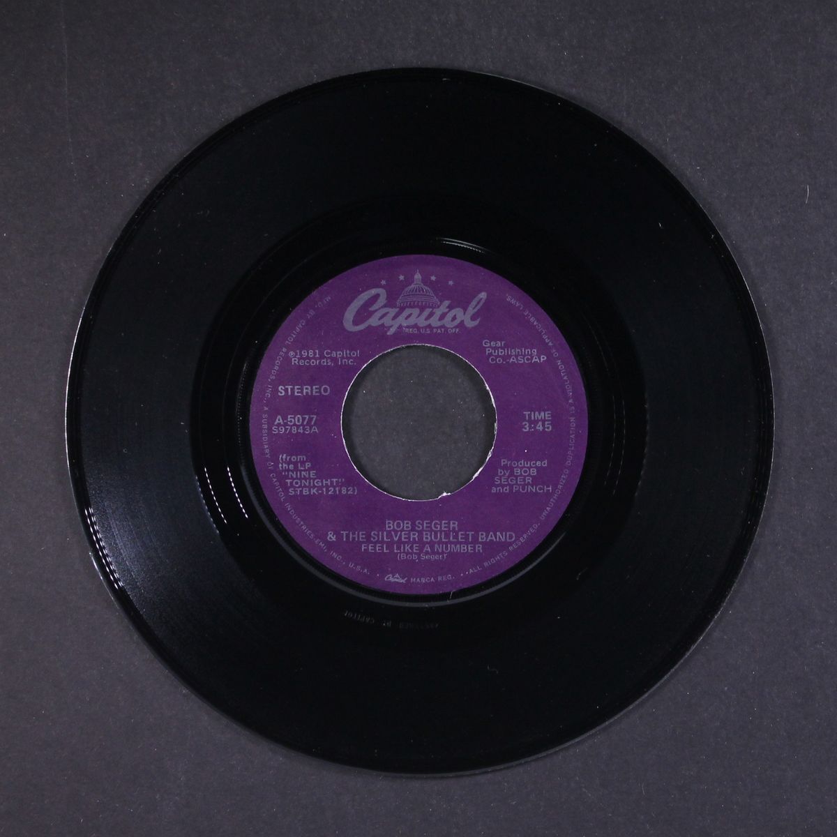 feel like a number / hollywood nights by BOB SEGER