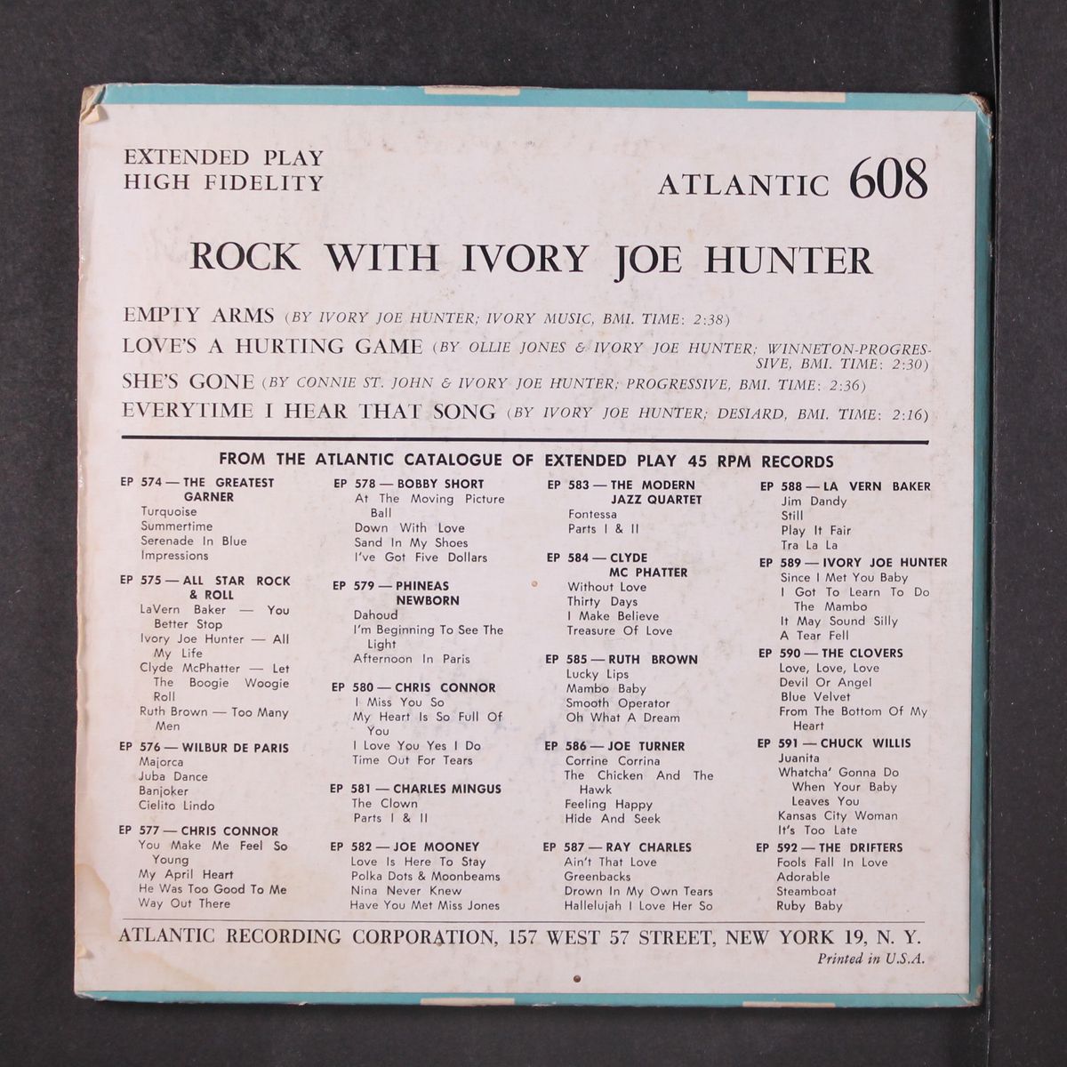 rock with by IVORY JOE HUNTER