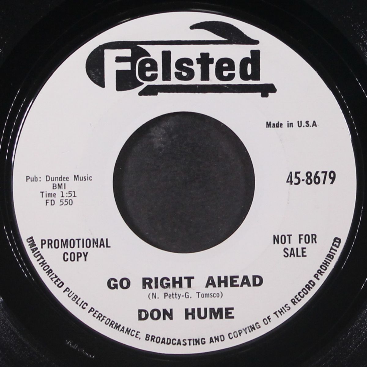 go right ahead by DON HUME