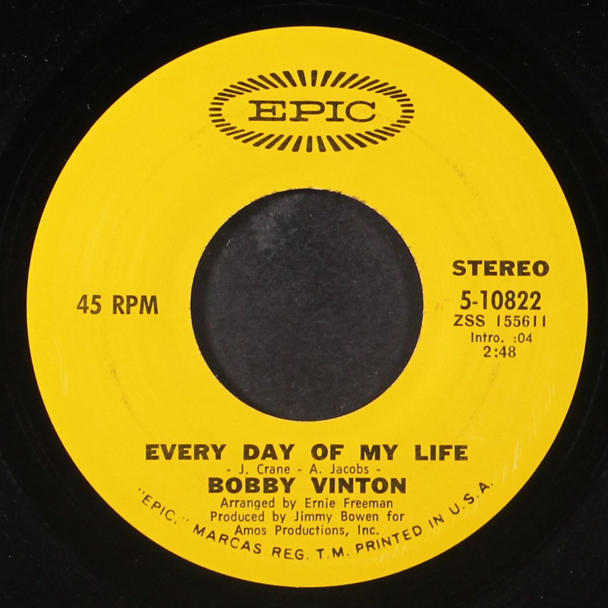every day of my life by BOBBY VINTON