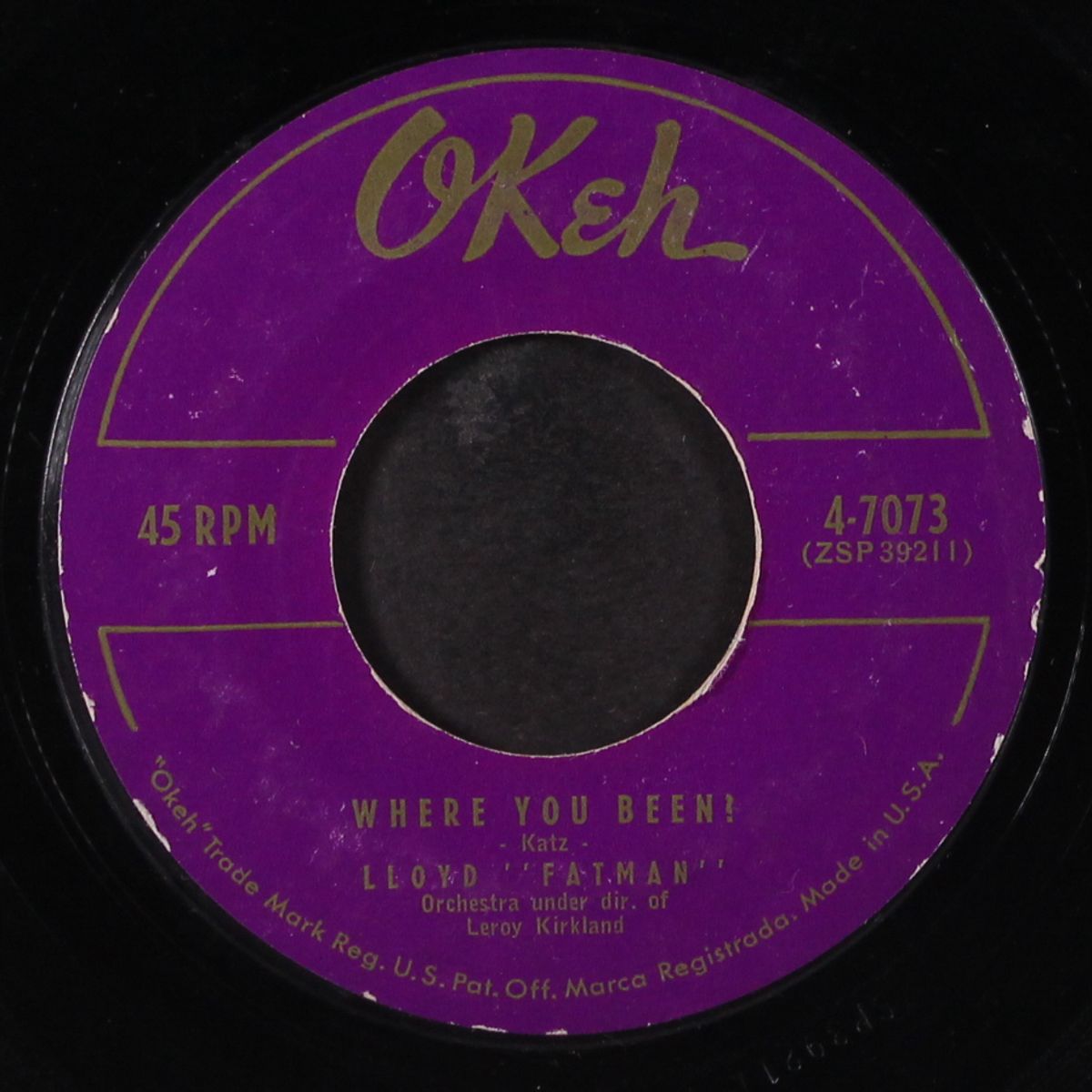 part time sweetheart / where you been? by LLOYD FATMAN