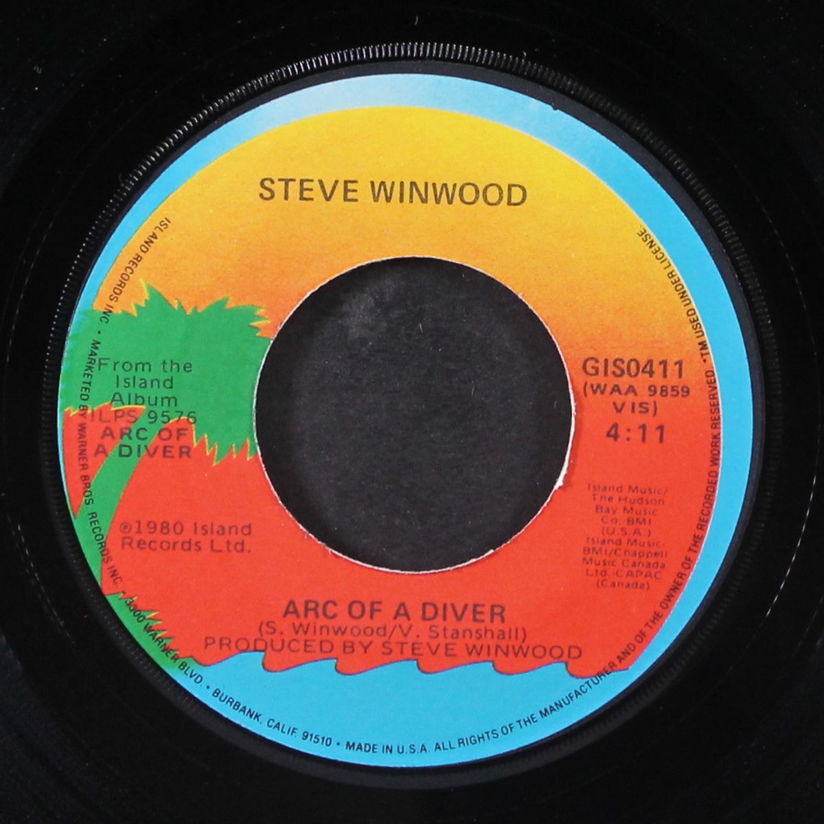 arc of a diver / while you see a chance by STEVE WINWOOD