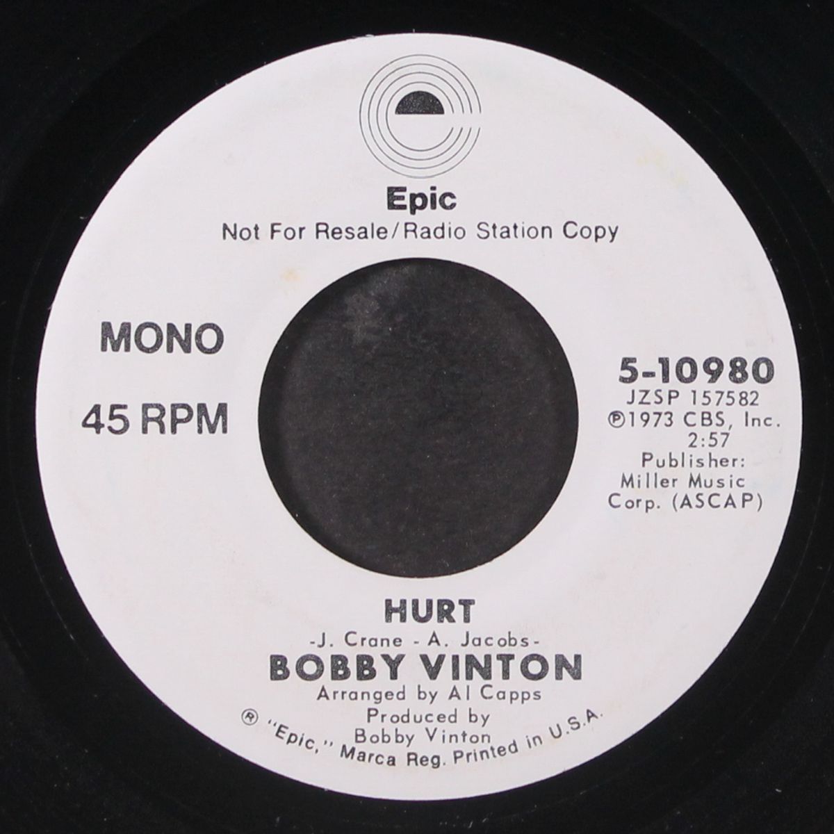 hurt / mono by BOBBY VINTON