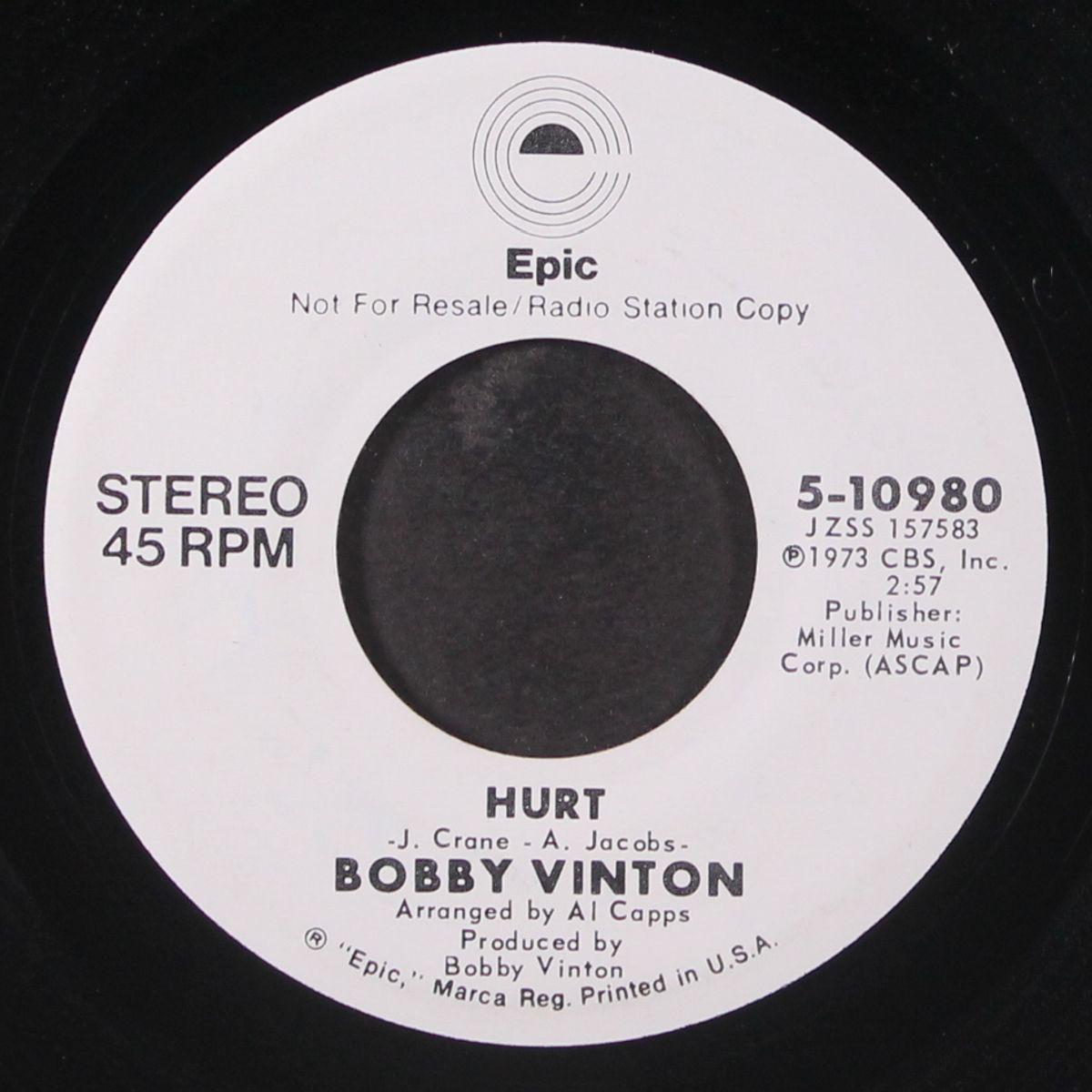 hurt / mono by BOBBY VINTON