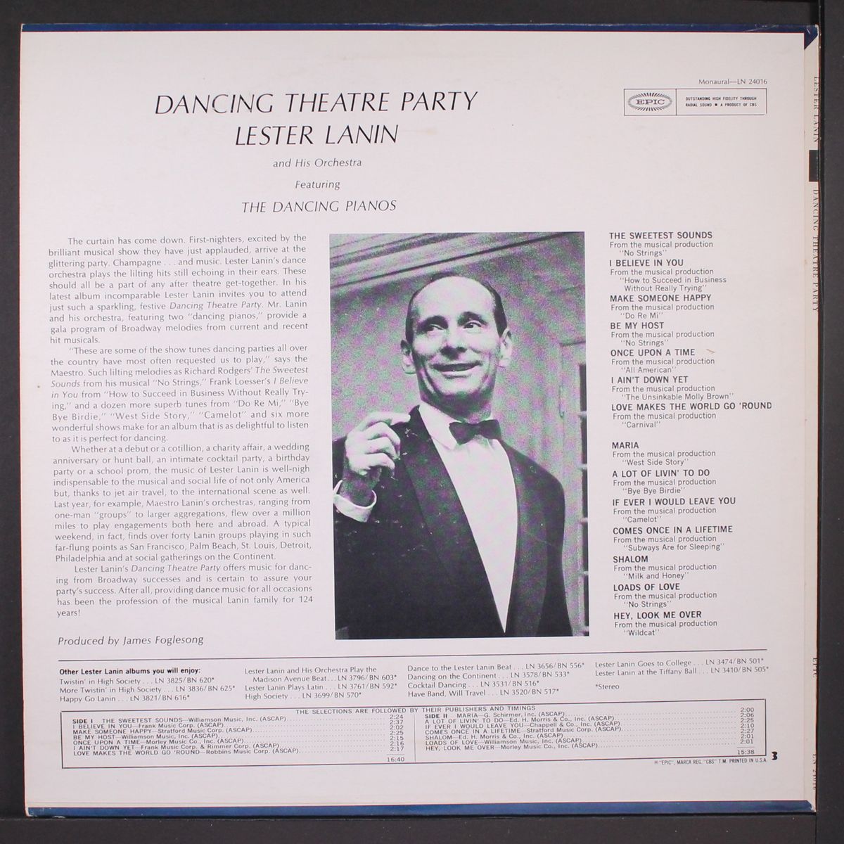 dancing theatre party by LESTER LANIN