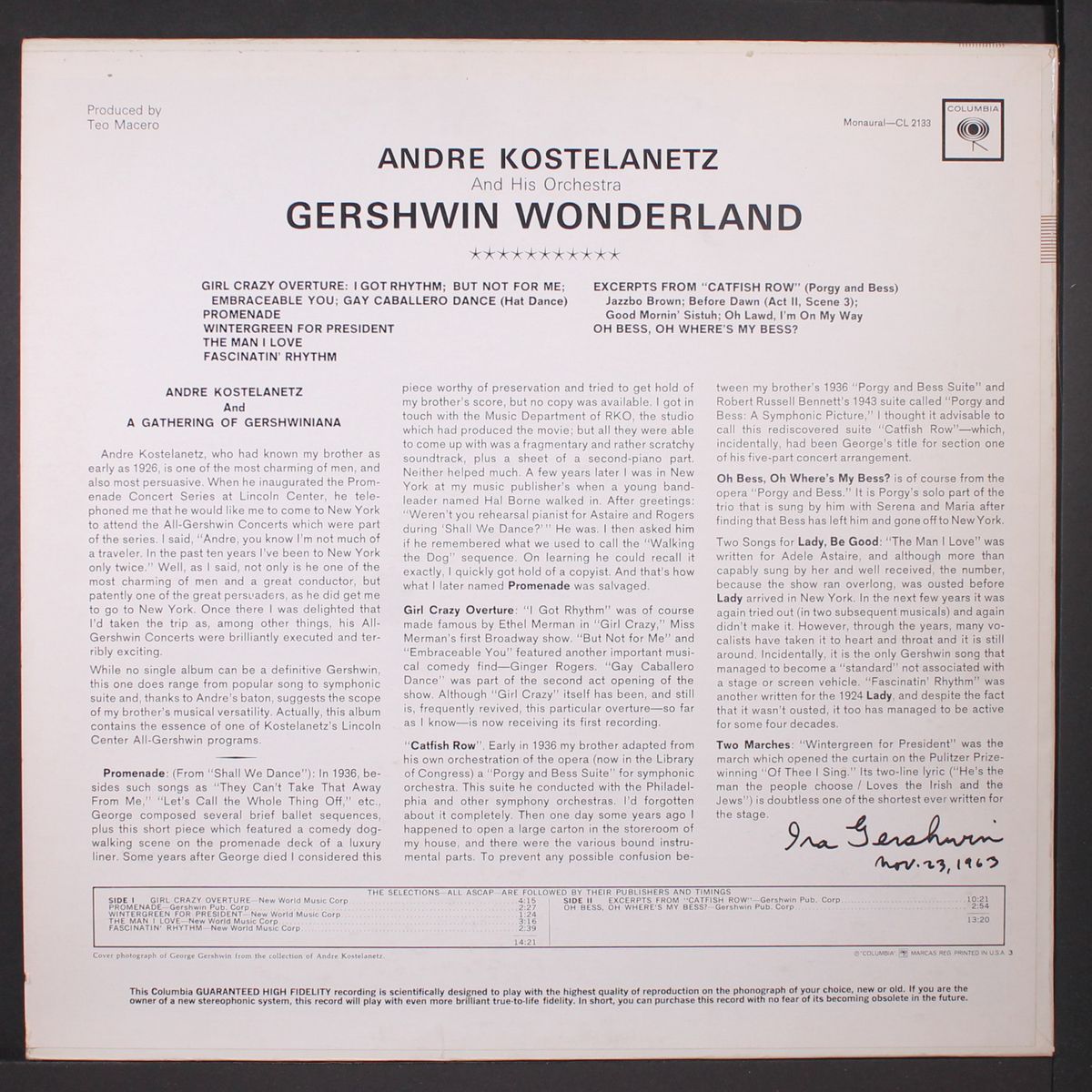gershwin wonderland by ANDRE KOSTELANETZ