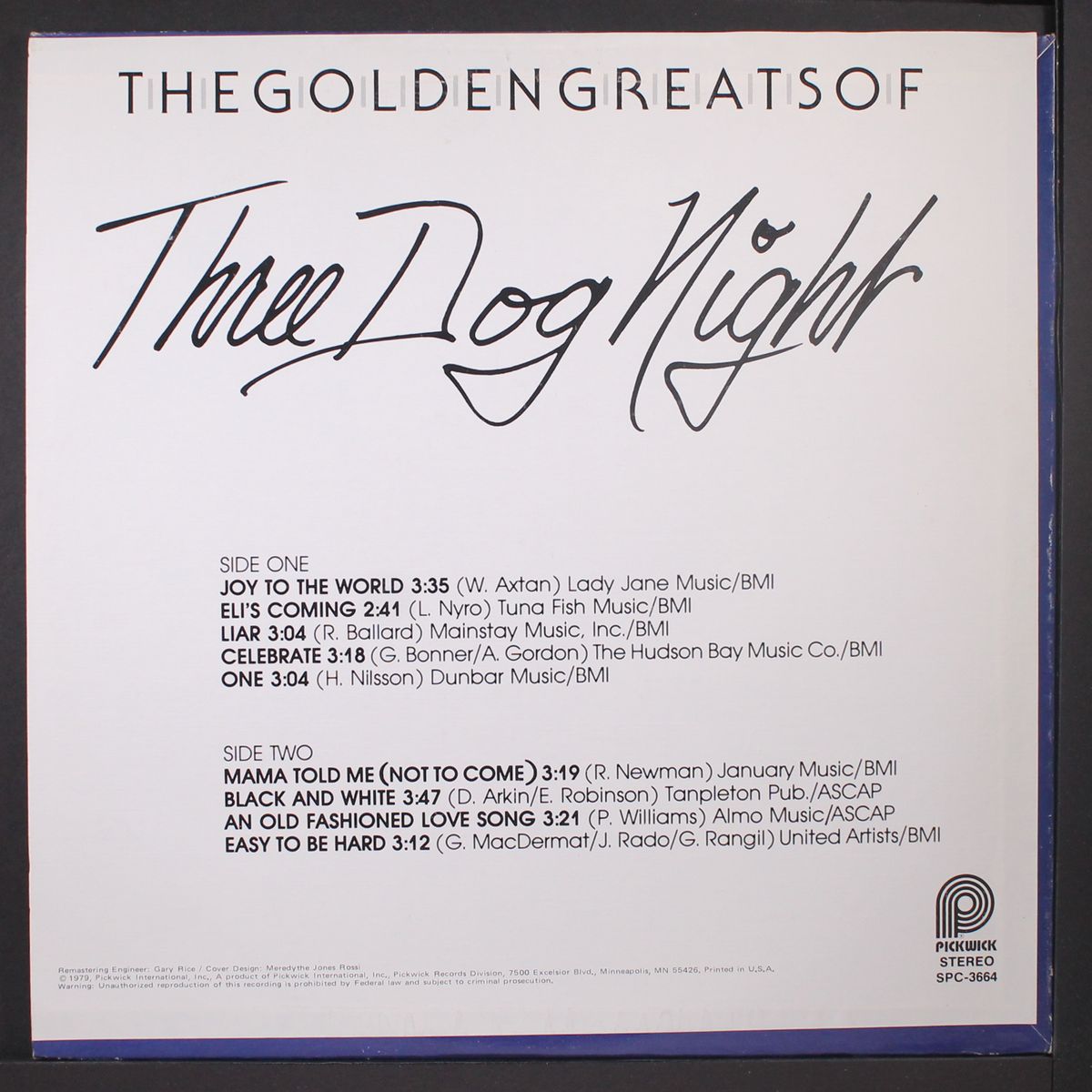 the golden greats of by THREE DOG NIGHT