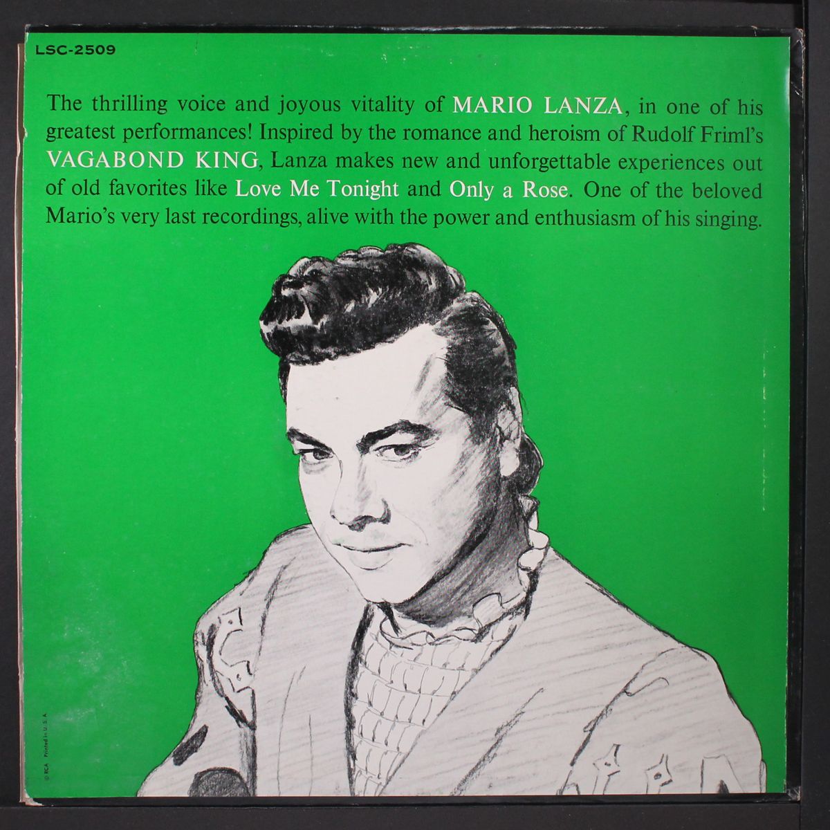 the vagabond king by MARIO LANZA