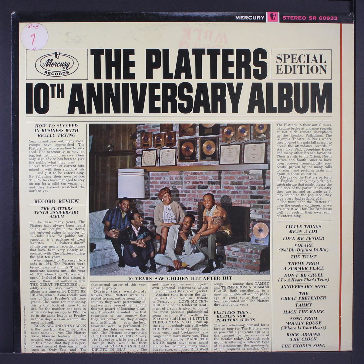 10th anniversary album by PLATTERS