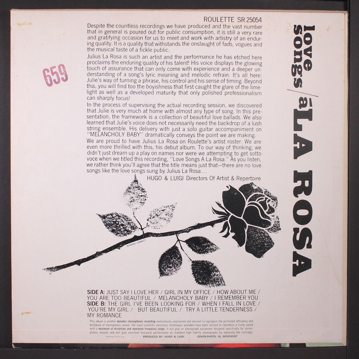 love songs a la by JULIUS LA ROSA