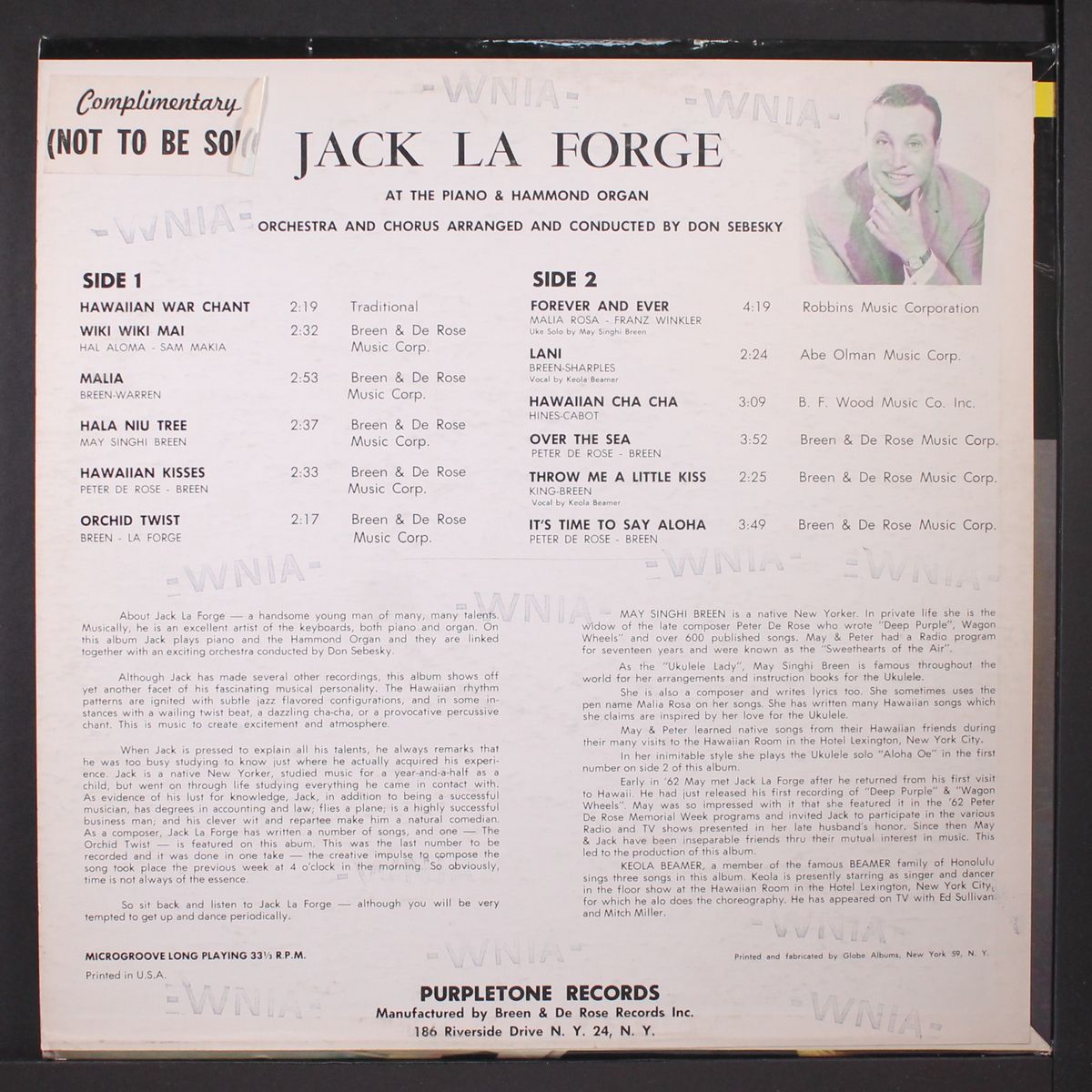hawaii and i by JACK LA FORGE