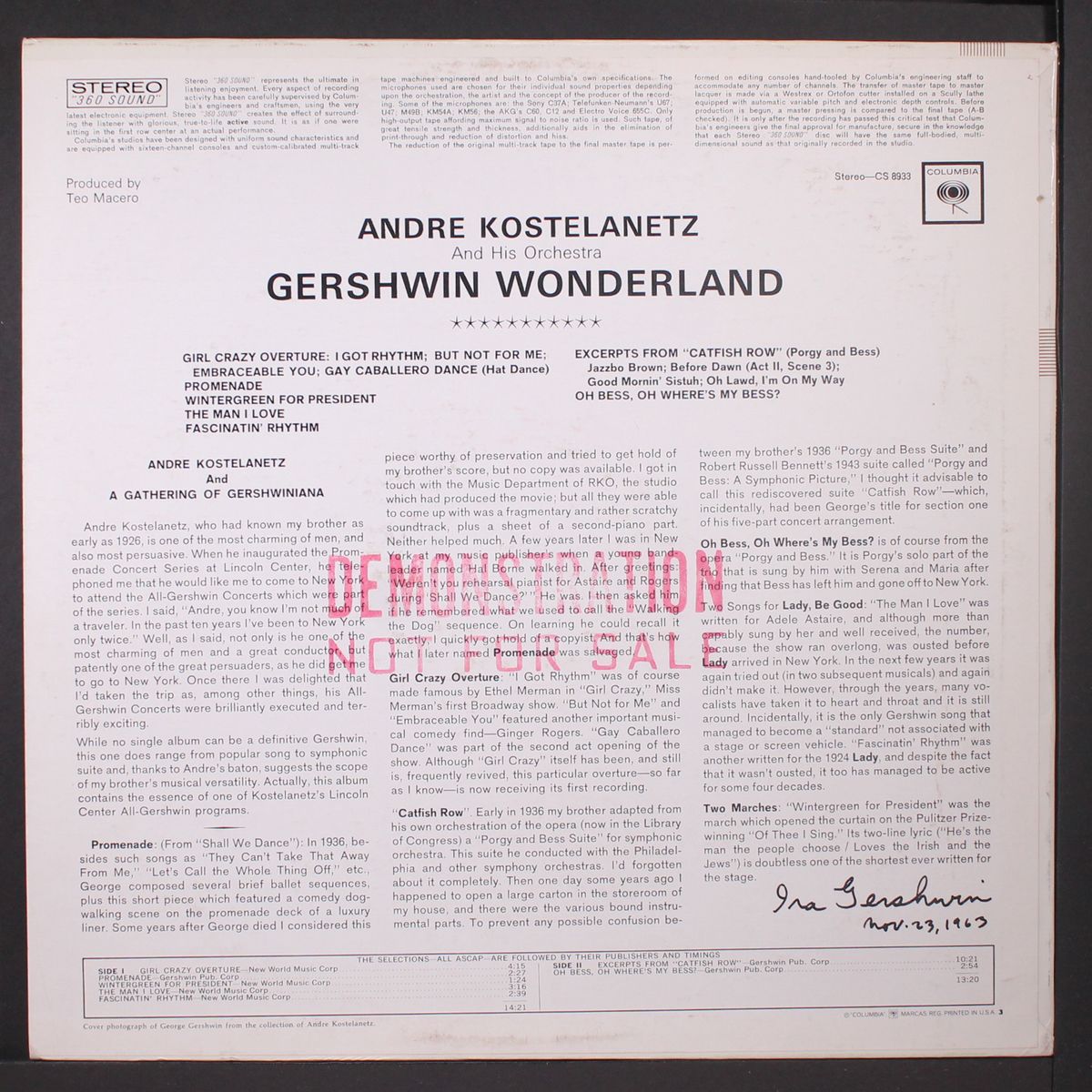 gershwin wonderland by ANDRE KOSTELANETZ