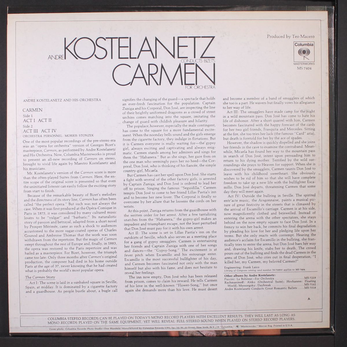 carmen by ANDRE KOSTELANETZ