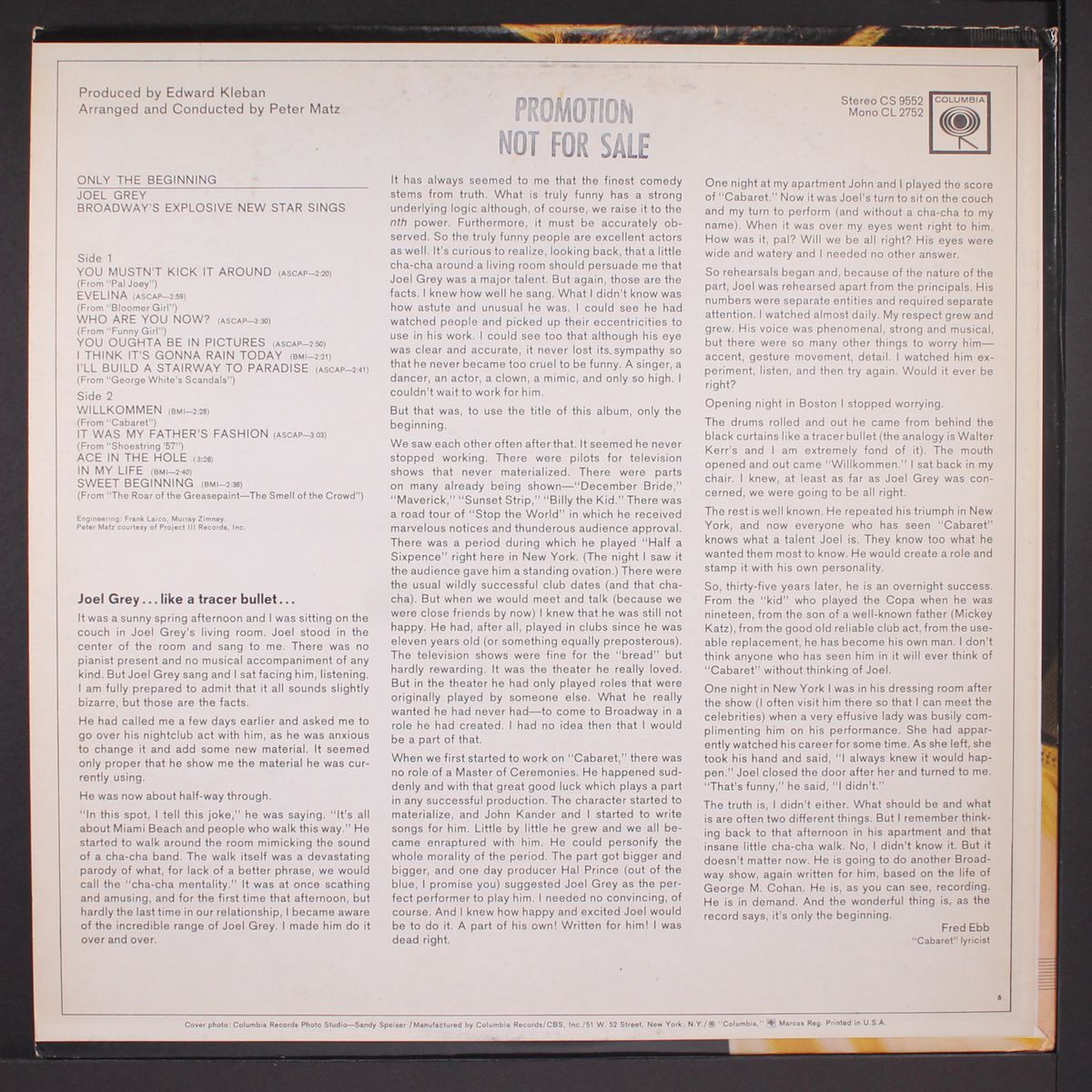 only the beginning by JOEL GREY