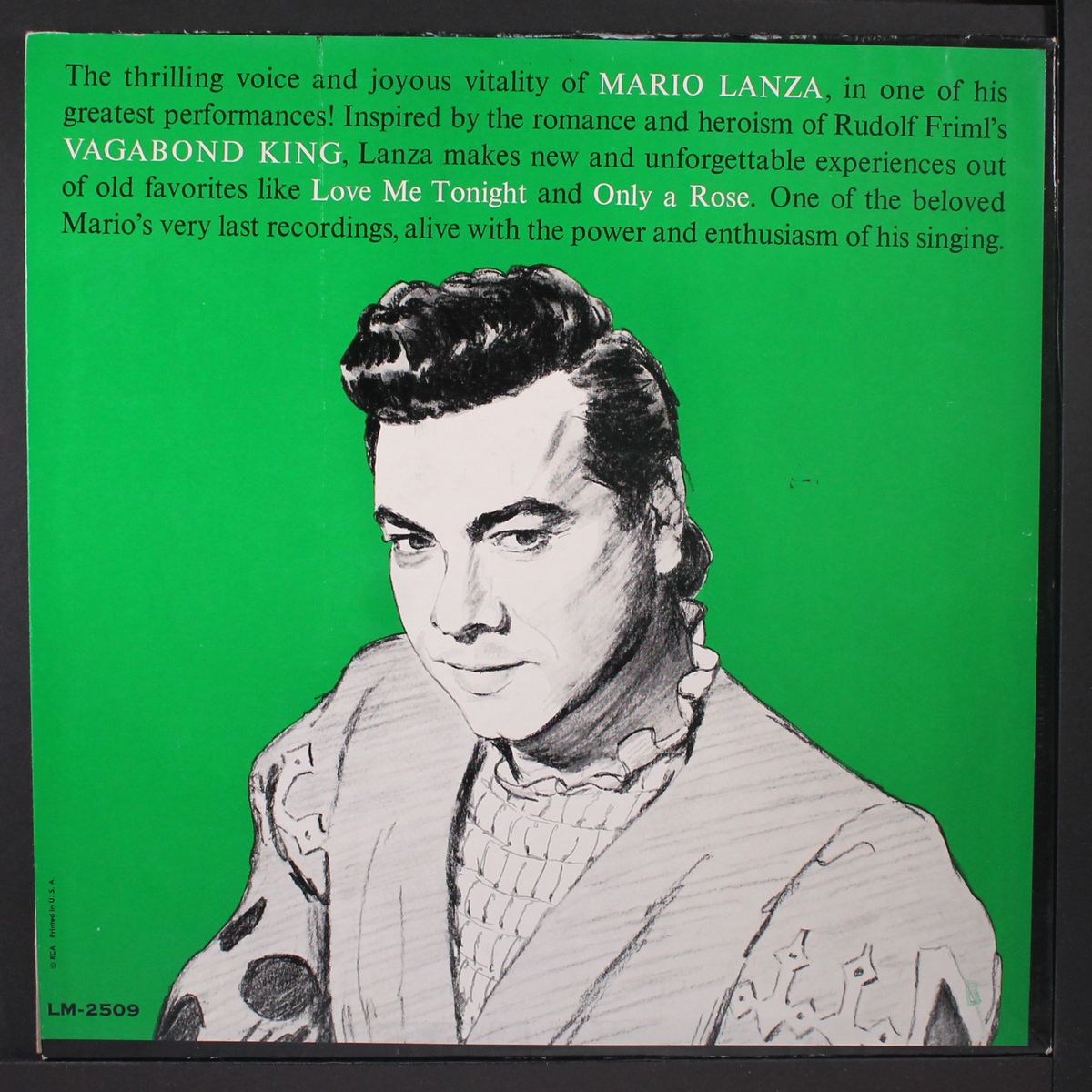 the vagabond king by MARIO LANZA