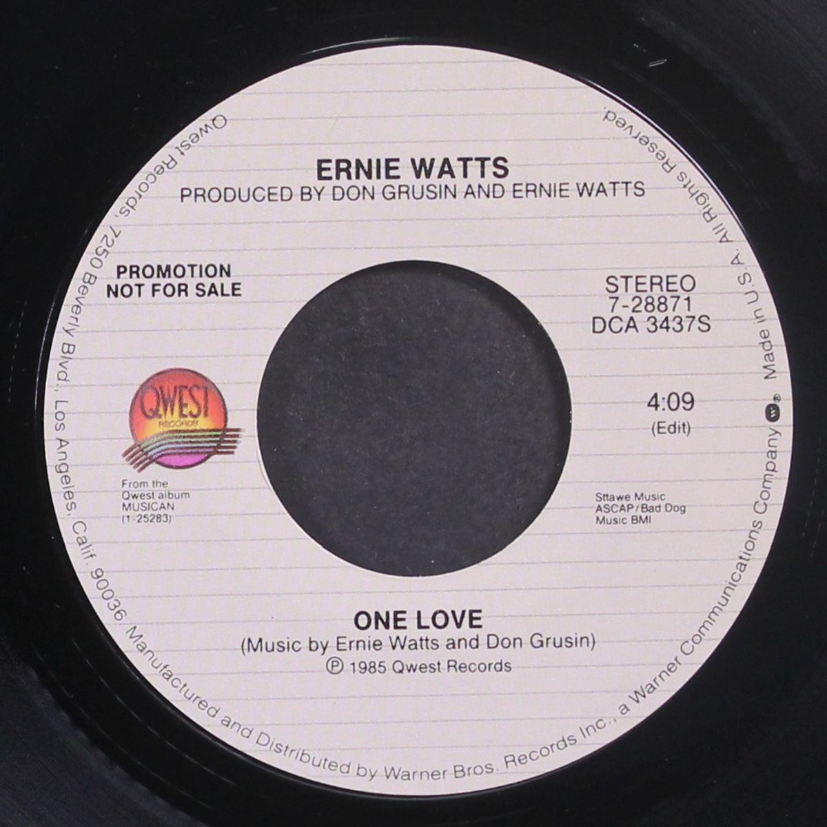 one love / same by ERNIE WATTS