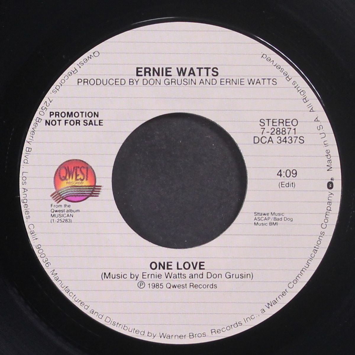one love / same by ERNIE WATTS