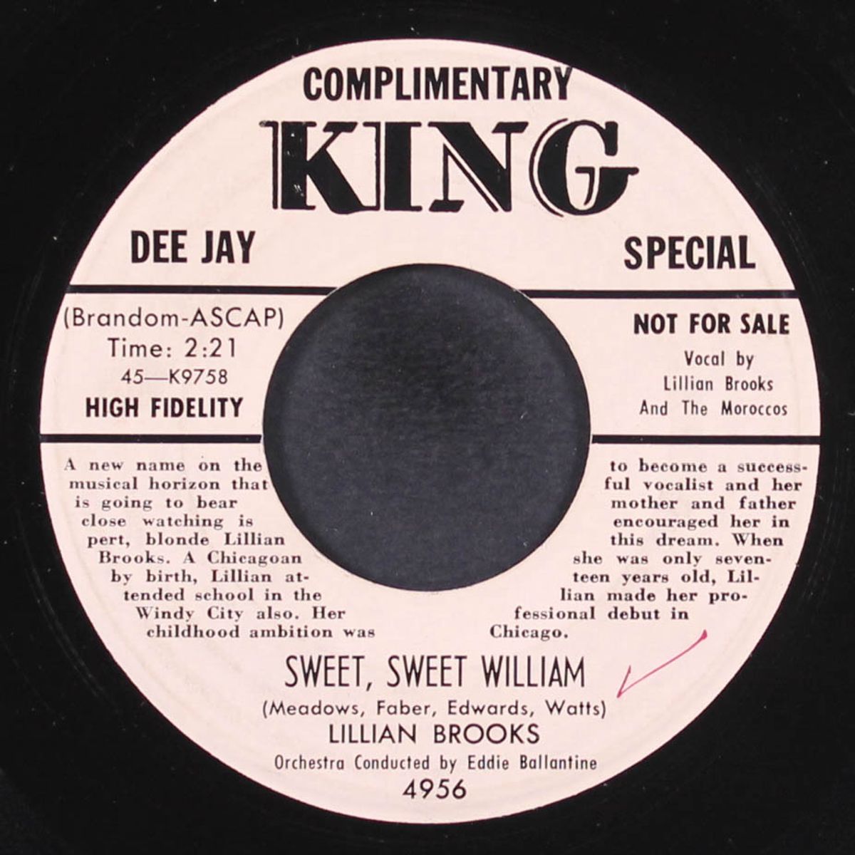 sweet, sweet, william / no parkin' by LILLIAN BROOKS