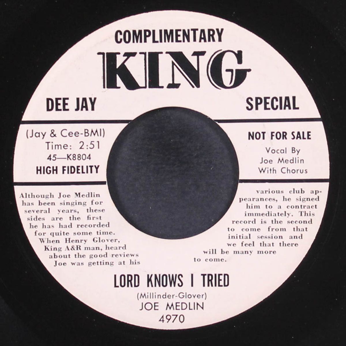 lord knows i tried / after all i've been to you by JOE MEDLIN