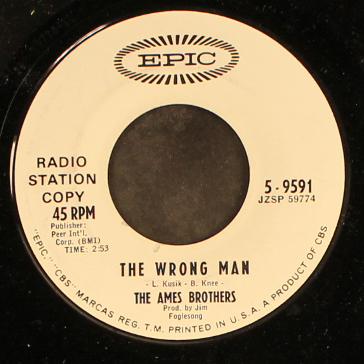 the wrong man / surrender, surrender by AMES BROTHERS