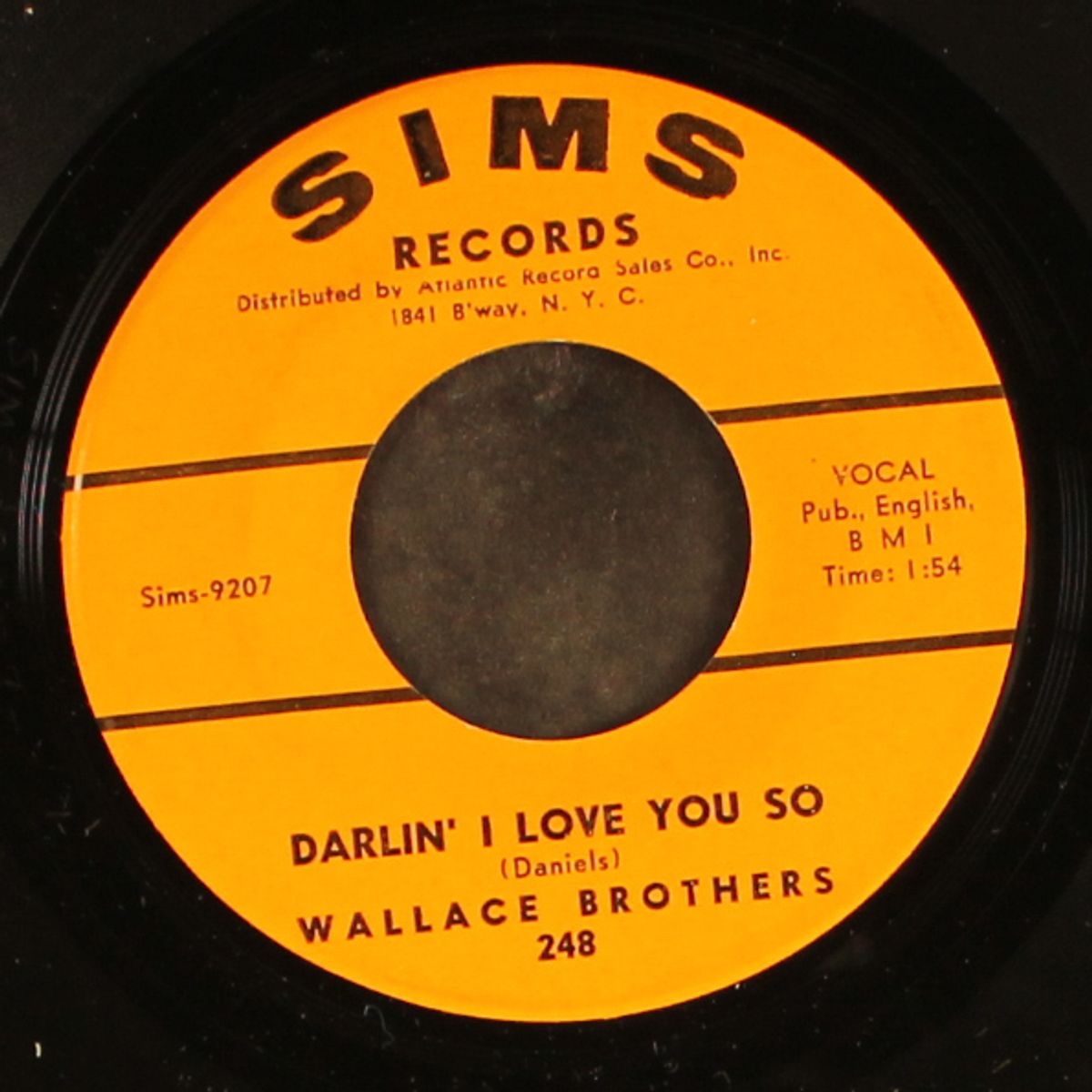 darlin' i love you so / no more by WALLACE BROTHERS