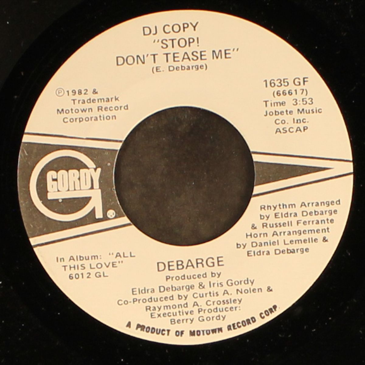 stop! don't tease me / same by DEBARGE
