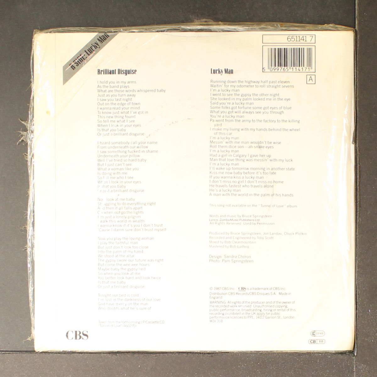 brilliant disguise / lucky man by BRUCE SPRINGSTEEN