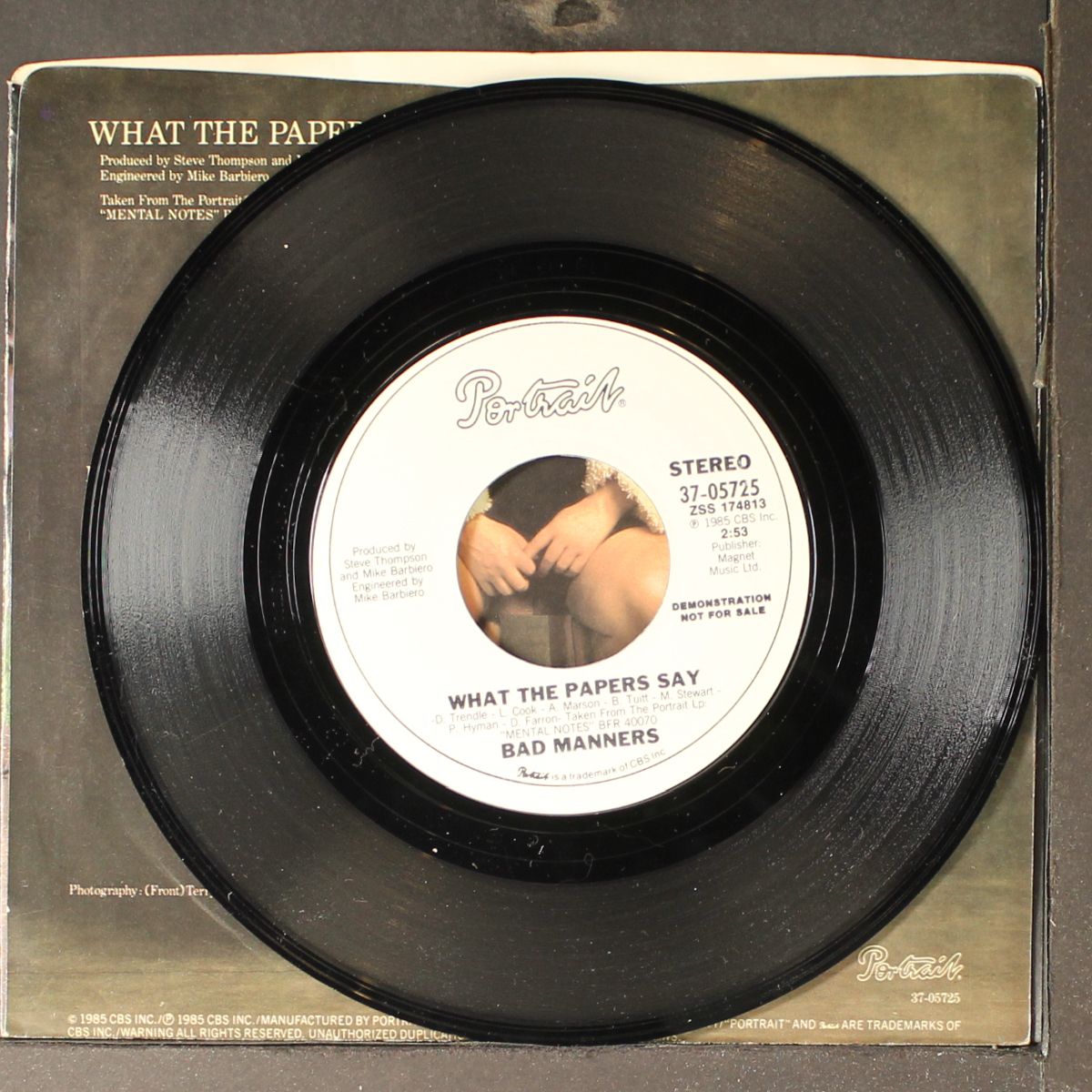 what the papers say by BAD MANNERS