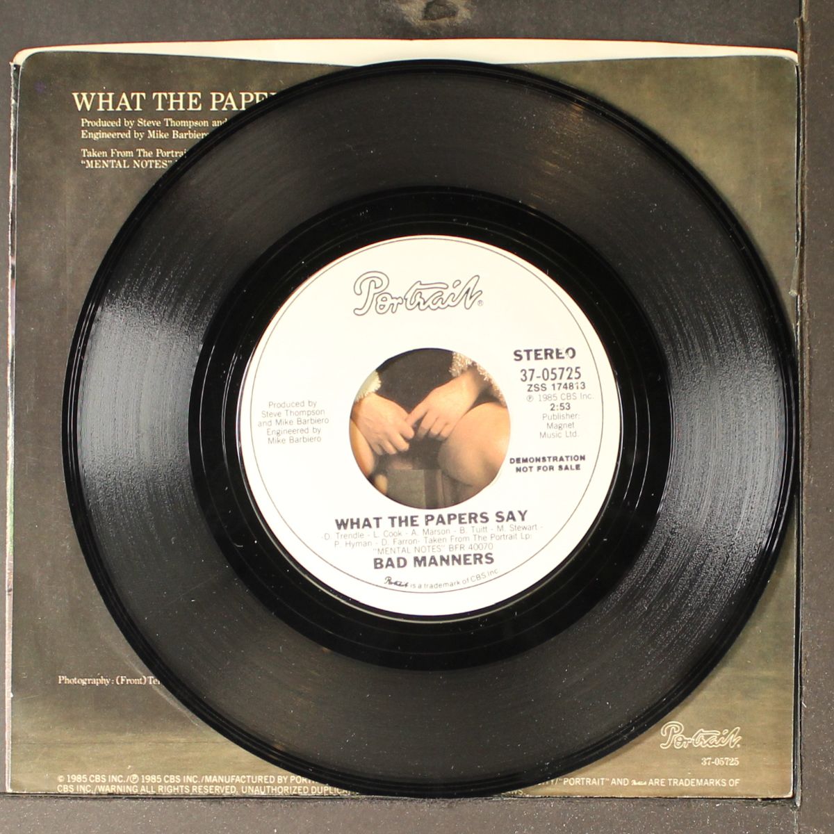 what the papers say by BAD MANNERS