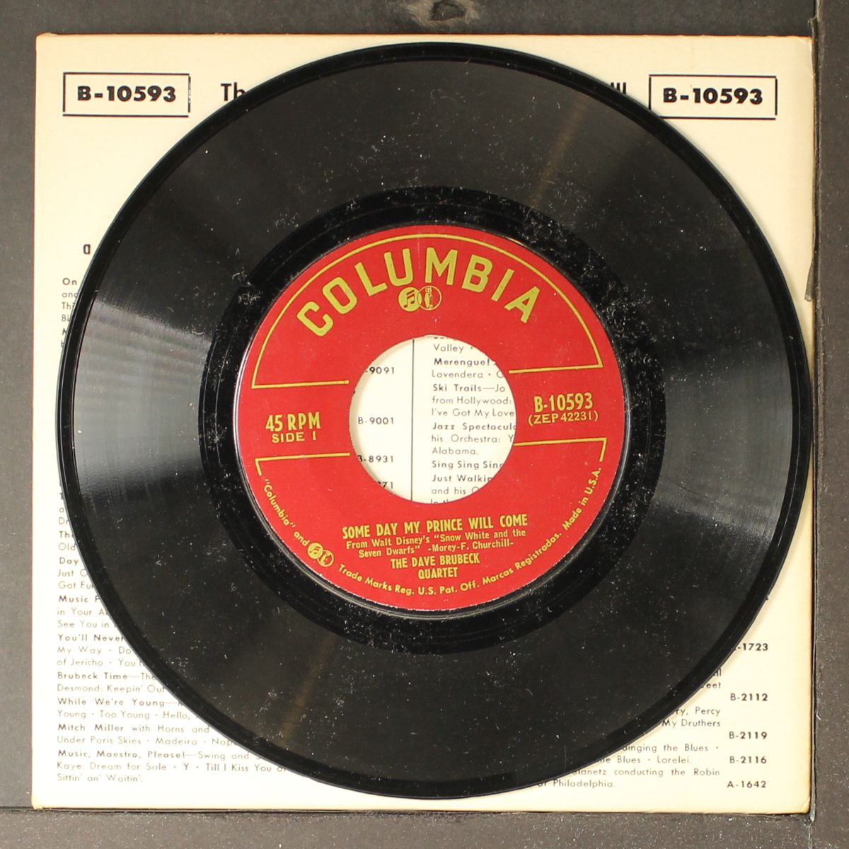 some day my prince will come / one song by DAVE BRUBECK