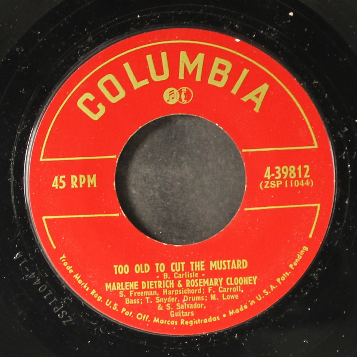 too old to cut the mustard by MARLENE DIETRICH & ROSEMARY CLOONEY