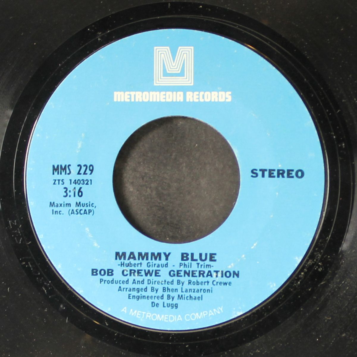 better be gone / mammy blue by BOB CREWE GENERATION