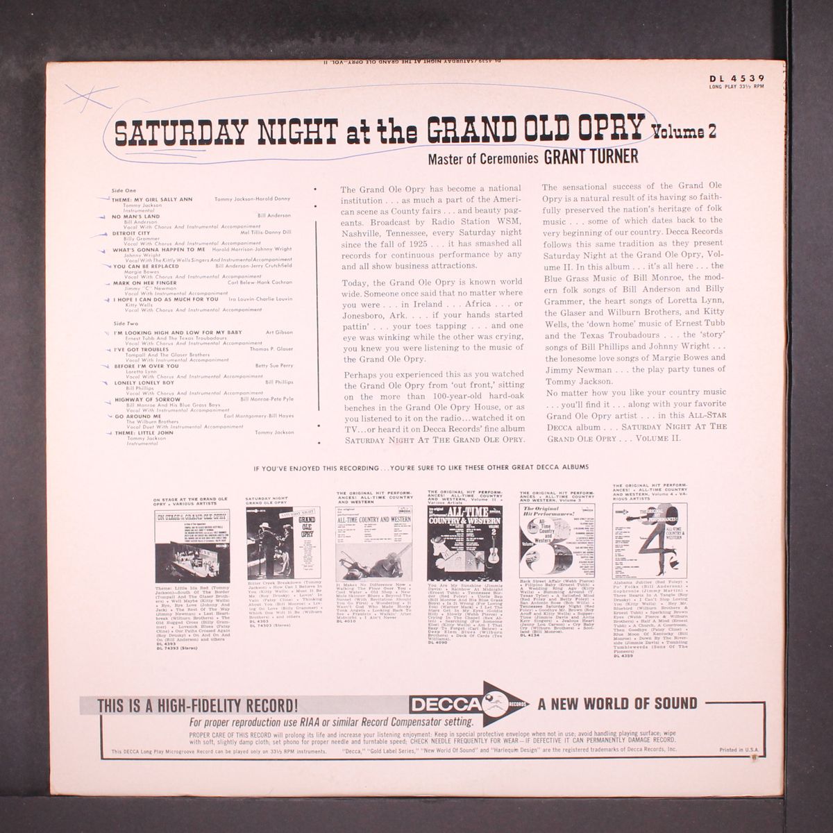 saturday night at the grand ole opry, vol.2 by VARIOUS
