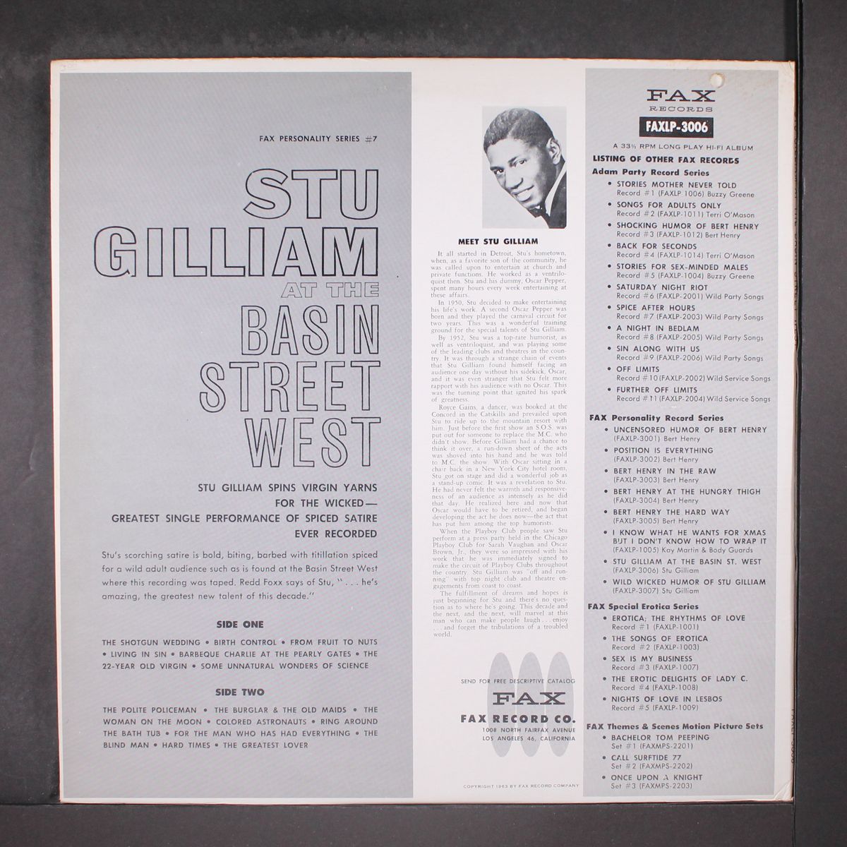 at the basin street west by STU GILLIAM