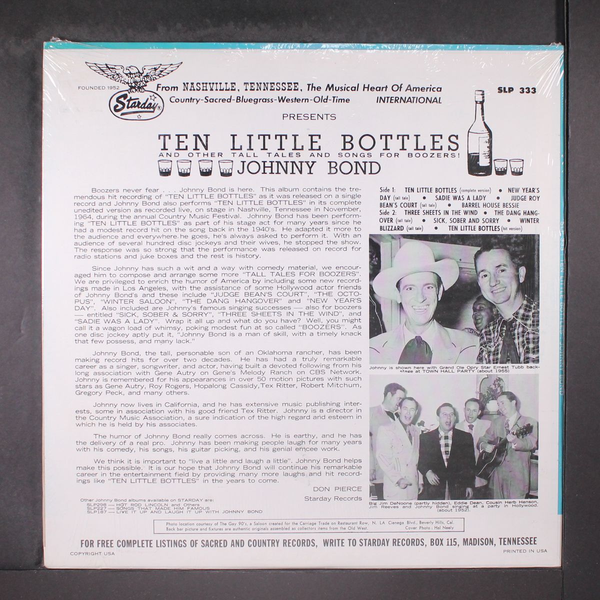 ten little bottles by JOHNNY BOND