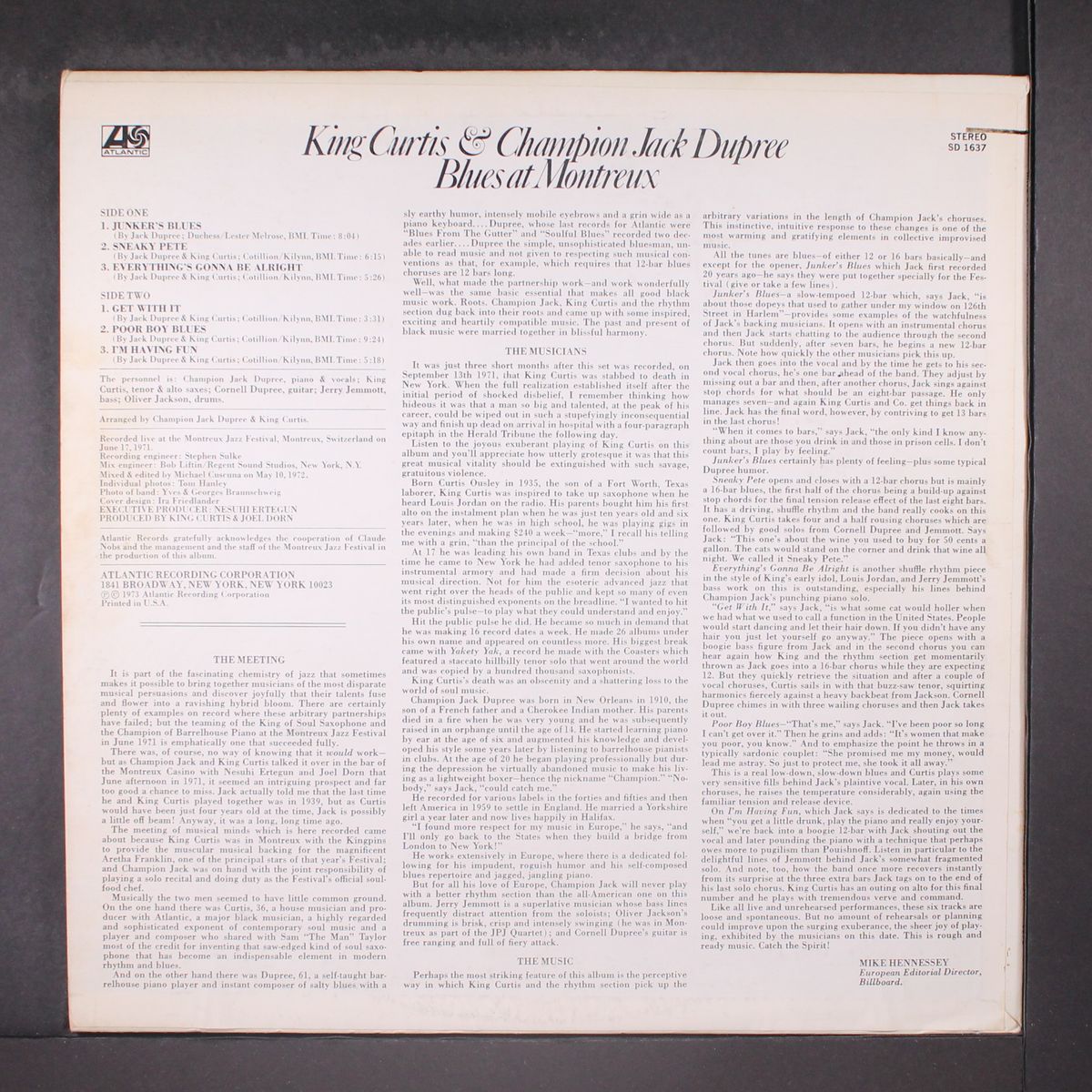 blues at montreux by KING CURTIS & CHAMPION JACK DUPREE