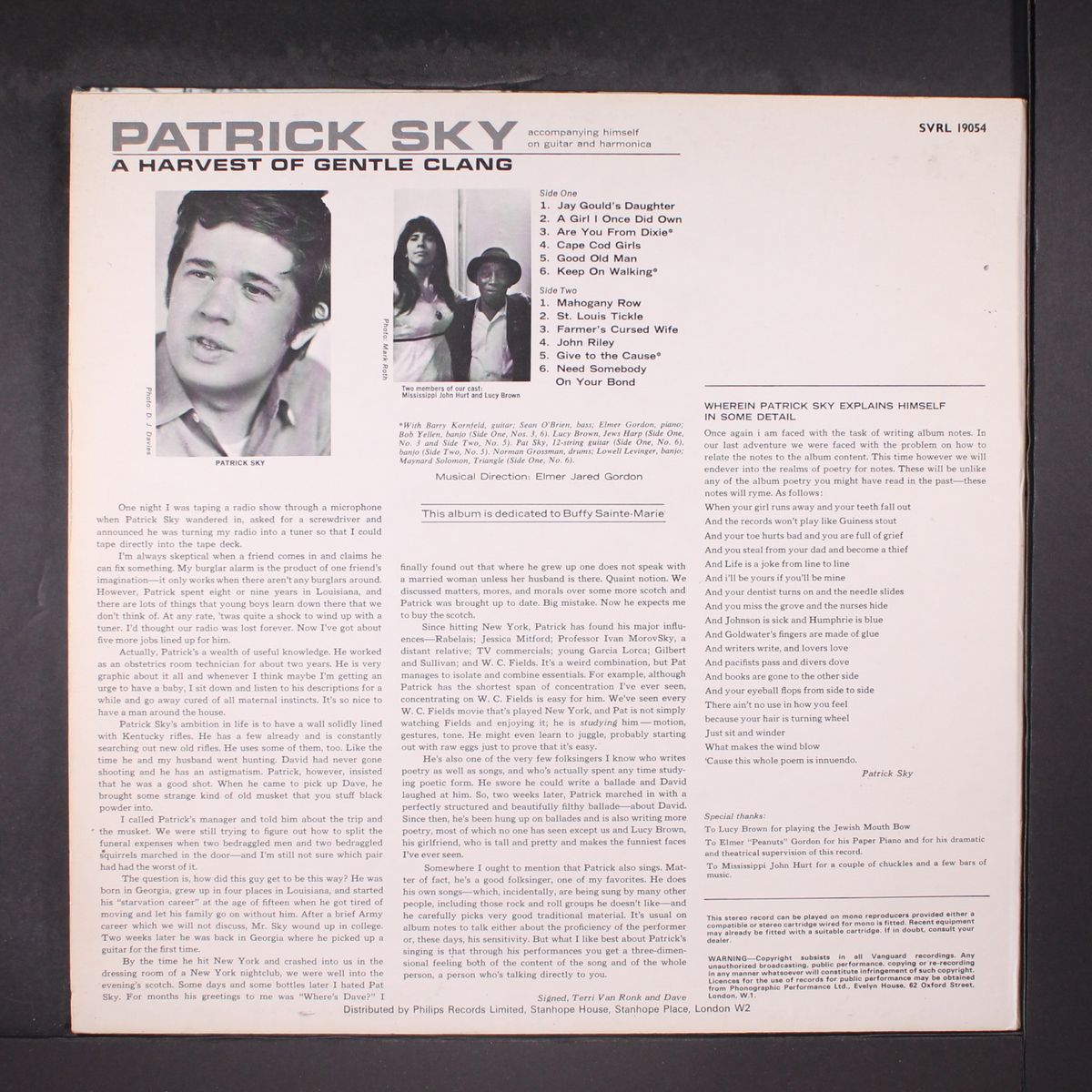 a harvest of gentle clang by PATRICK SKY