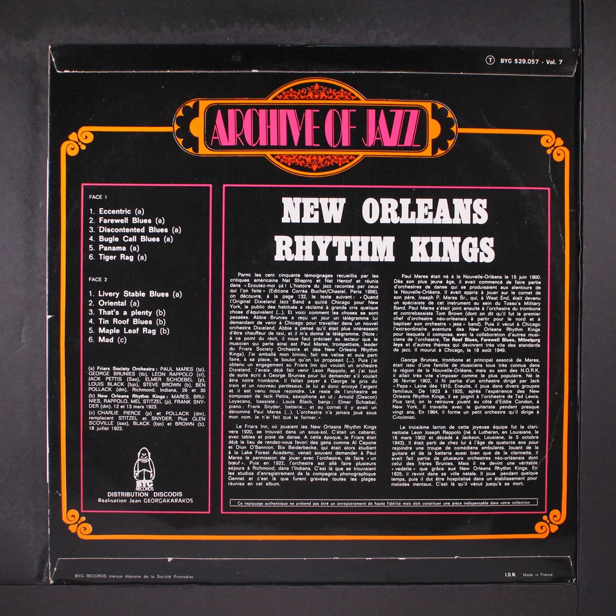 archive of jazz, vol. 7 by NEW ORLEANS RHYTHM KINGS