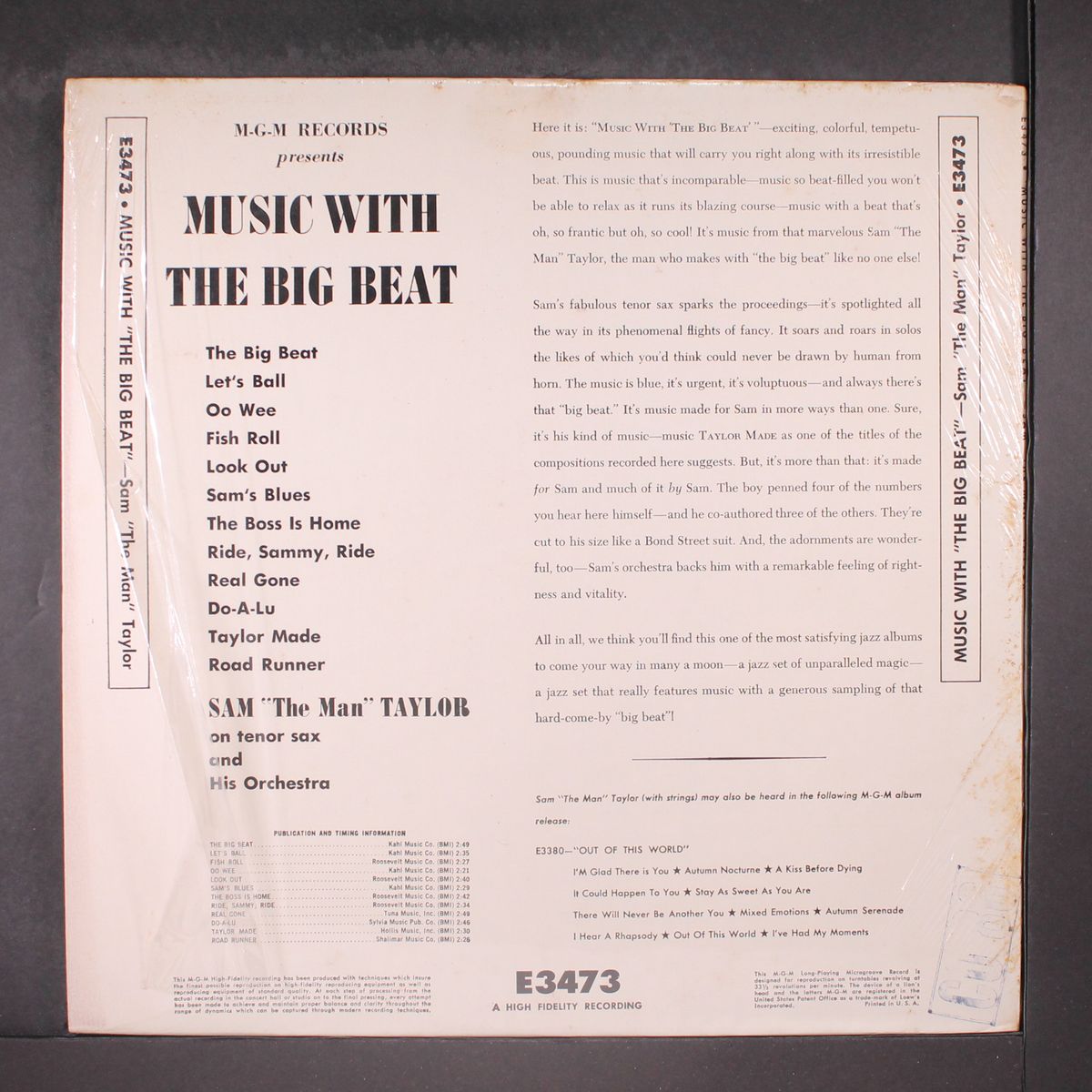 music with the big beat by SAM (THE MAN) TAYLOR