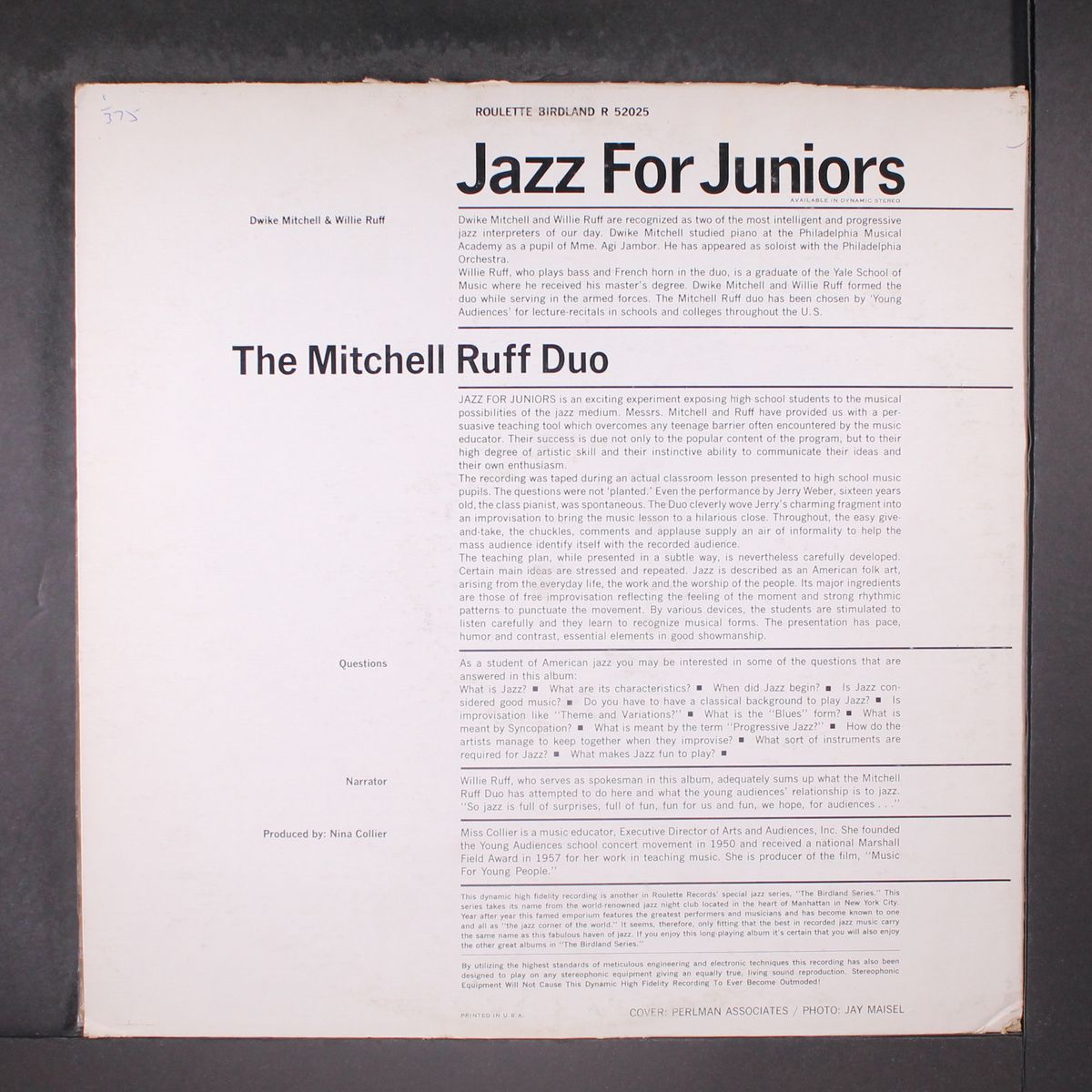 jazz for juniors by MITCHELL-RUFF DUO