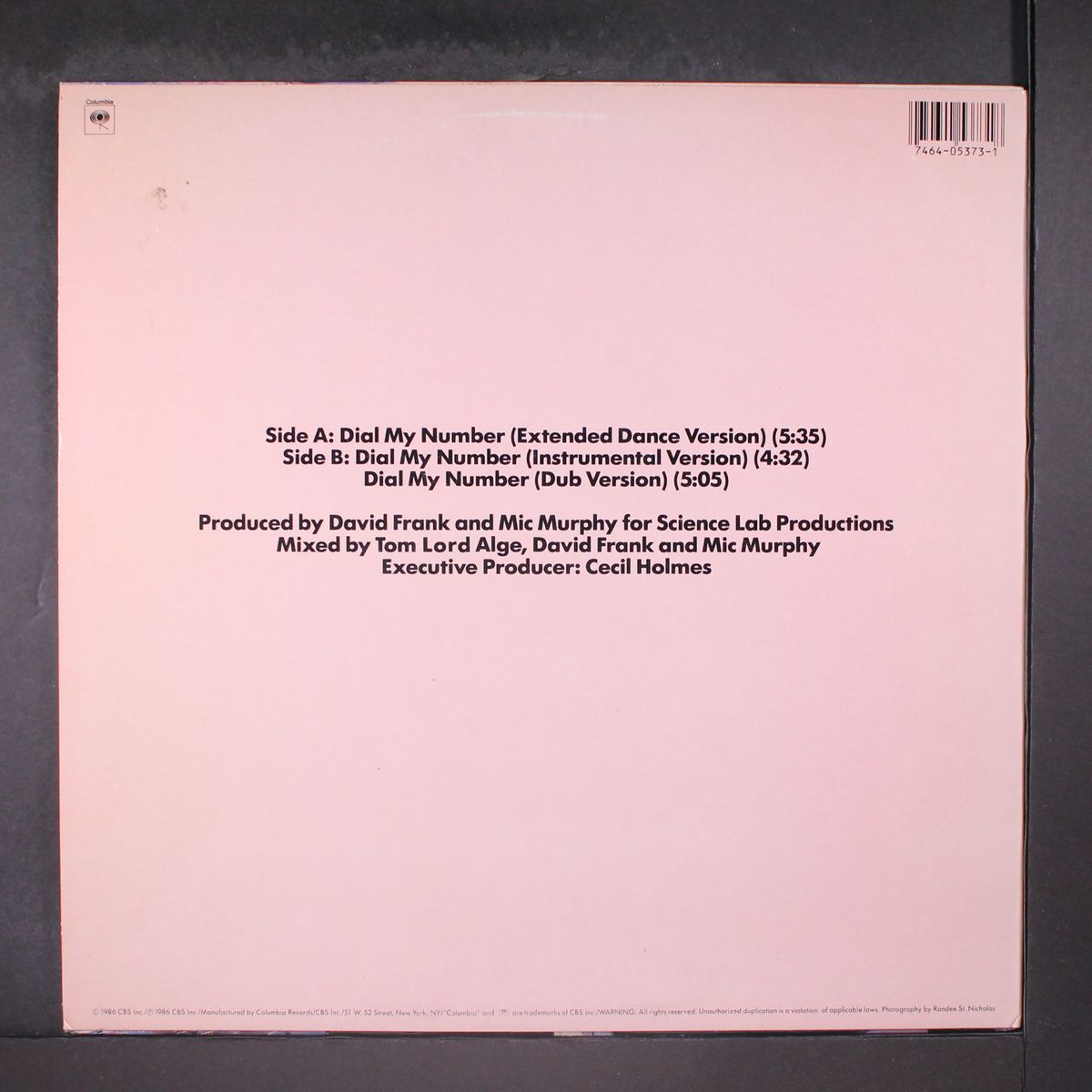 dial my number / dub by PAULI CARMAN