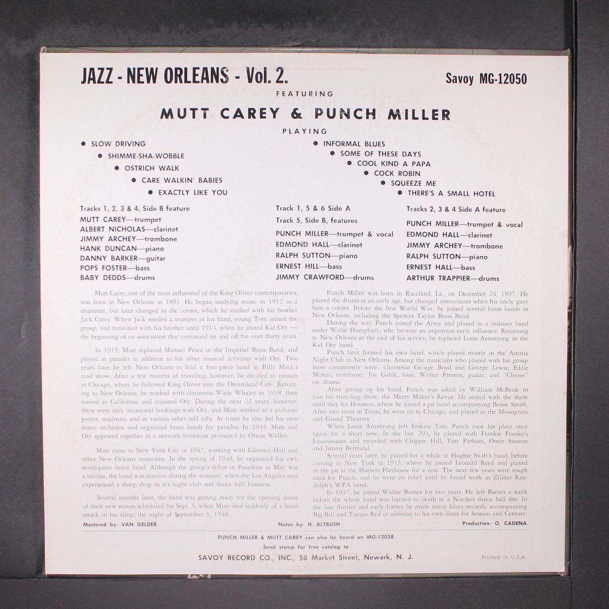 jazz new orleans, vol. 2 by PUNCH MILLER
