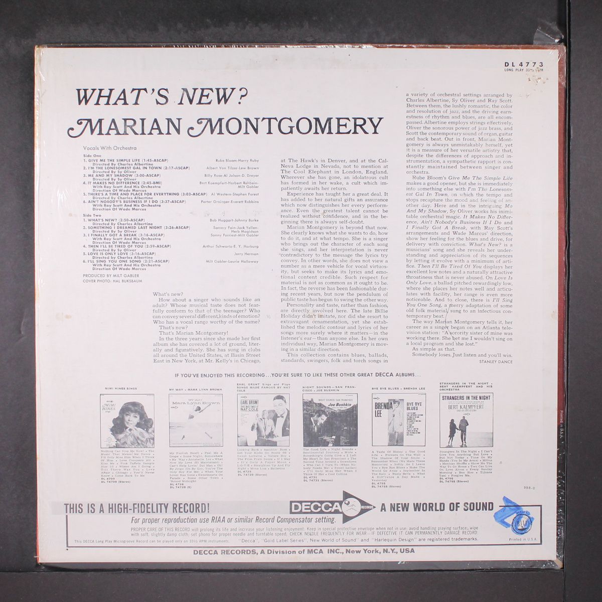 what's new? by MARIAN MONTGOMERY