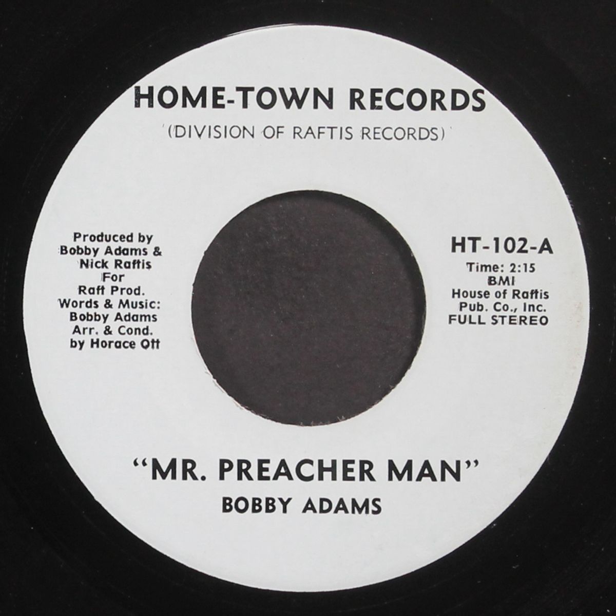 mr. preacher man / heart attack by BOBBY ADAMS
