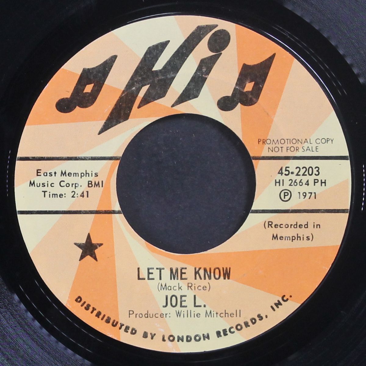 let me know / i can't stand it by JOE L.